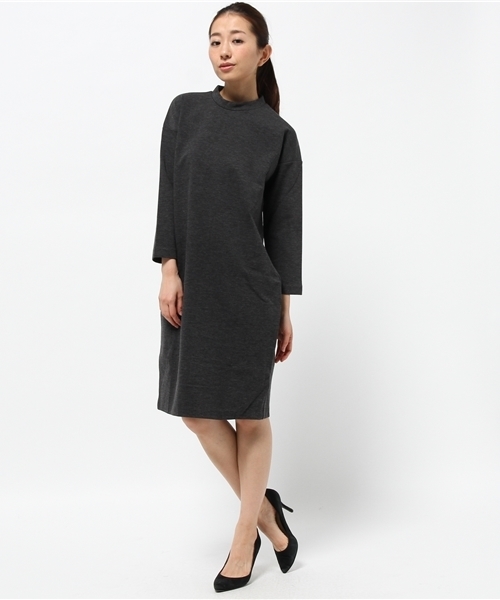 OUTLET（アウトレット）の「【Chez toi】ラグウォームワンピース（ワンピース・レディース・ボルドー/チャコールグレー/ネイビー・FREE）」の2枚目の写真