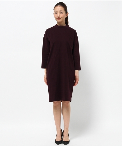 OUTLET（アウトレット）の「【Chez toi】ラグウォームワンピース（ワンピース・レディース・ボルドー/チャコールグレー/ネイビー・FREE）」の4枚目の写真