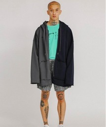 AJOBYAJO | 【AJOBYAJO/アジョバイアジョ】Twofold Oversized Zip Up Hoodie/オーバーサイズ ビッグサイズ ジップアップフ-ディ ビッグシルエット パーカー(パーカー)