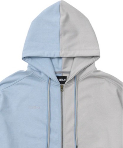 AJOBYAJO（アジョバイアジョ）の「【AJOBYAJO/アジョバイアジョ】Twofold Oversized Zip Up Hoodie/オーバーサイズ ビッグサイズ ジップアップフ-ディ ビッグシルエット パーカー（パーカー・メンズ・チャコールグレー/スカイブルー・ONE SIZE）」の22枚目の写真