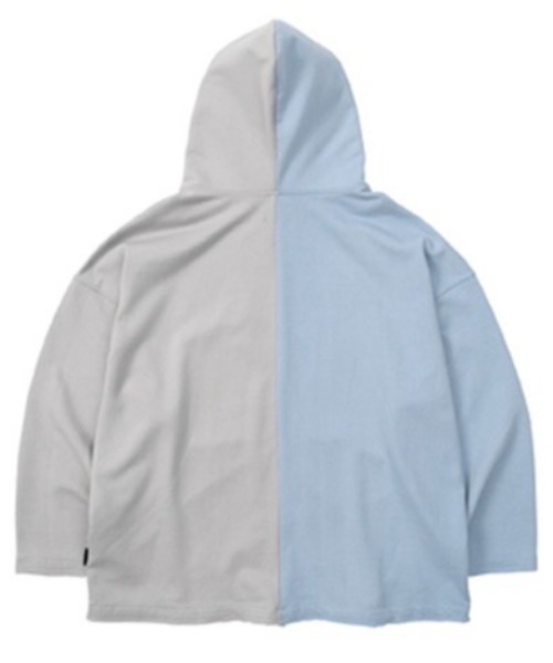 AJOBYAJO（アジョバイアジョ）の「【AJOBYAJO/アジョバイアジョ】Twofold Oversized Zip Up Hoodie/オーバーサイズ ビッグサイズ ジップアップフ-ディ ビッグシルエット パーカー（パーカー・メンズ・チャコールグレー/スカイブルー・ONE SIZE）」の20枚目の写真