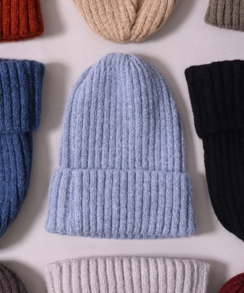 BAYBLO(ベイブロ)の「(SB)【ユニセックス】【ふっくら、肉厚】ニットキャップ(ニットキャップ/ビーニー・レディース・ブラック/チャコールグレー/杢グレー/ワイン/ダークオレンジ/ベージュ/オリーブ/ブルー/サックスブルー・FREE)」の6枚目の写真