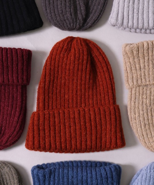 BAYBLO(ベイブロ)の「(SB)【ユニセックス】【ふっくら、肉厚】ニットキャップ(ニットキャップ/ビーニー・レディース・ブラック/チャコールグレー/杢グレー/ワイン/ダークオレンジ/ベージュ/オリーブ/ブルー/サックスブルー・FREE)」の9枚目の写真