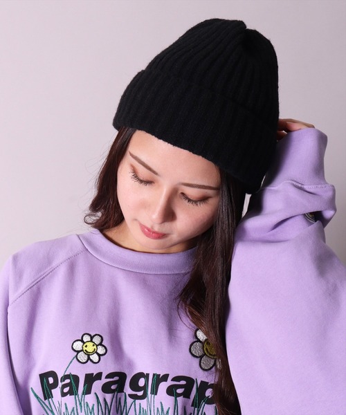 BAYBLO(ベイブロ)の「(SB)【ユニセックス】【ふっくら、肉厚】ニットキャップ(ニットキャップ/ビーニー・レディース・ブラック/チャコールグレー/杢グレー/ワイン/ダークオレンジ/ベージュ/オリーブ/ブルー/サックスブルー・FREE)」の18枚目の写真