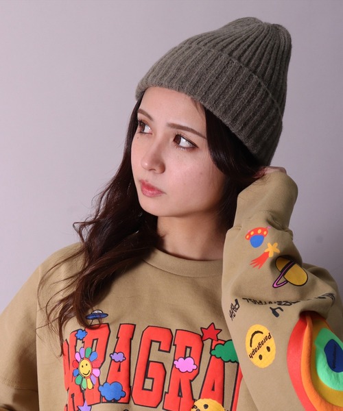 BAYBLO(ベイブロ)の「(SB)【ユニセックス】【ふっくら、肉厚】ニットキャップ(ニットキャップ/ビーニー・レディース・ブラック/チャコールグレー/杢グレー/ワイン/ダークオレンジ/ベージュ/オリーブ/ブルー/サックスブルー・FREE)」の14枚目の写真