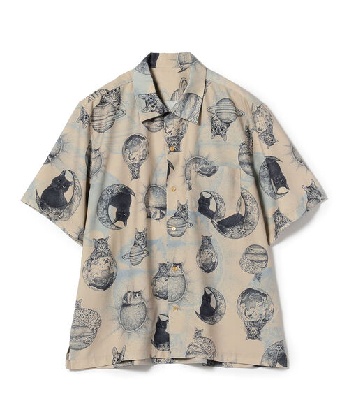 mmts（マミタス）の「365CAT.ART× mmts / 総柄 シャツ（シャツ/ブラウス・レディース・ベージュ/グリーン・SMALL/MEDIUM/LARGE）」の17枚目の写真