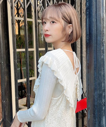 Voyage titty&Co.PETIT | 【Voyage titty&Co.】フリルカラー2wayリブニット(ニット/セーター)