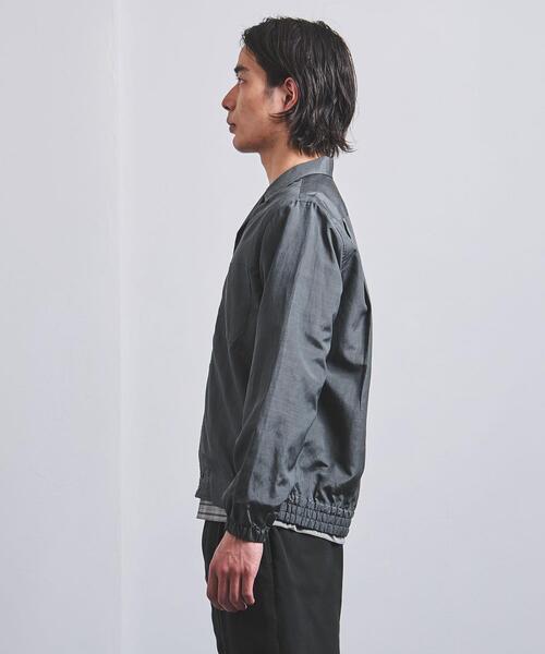 Camoshita（カモシタ）の「＜Camoshita（カモシタ）＞ オープンカラー シャツブルゾン（ブルゾン・メンズ・ダークグレー/ライラック・S/M/L）」の4枚目の写真