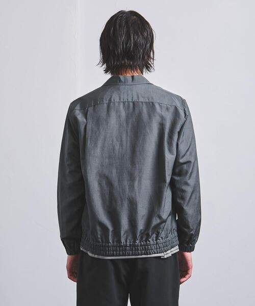 Camoshita（カモシタ）の「＜Camoshita（カモシタ）＞ オープンカラー シャツブルゾン（ブルゾン・メンズ・ダークグレー/ライラック・S/M/L）」の5枚目の写真