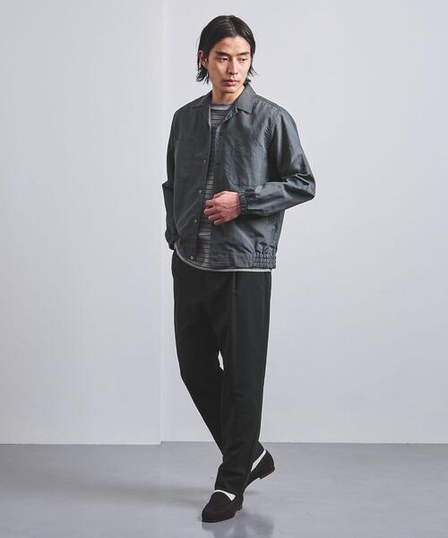 Camoshita（カモシタ）の「＜Camoshita（カモシタ）＞ オープンカラー シャツブルゾン（ブルゾン・メンズ・ダークグレー/ライラック・S/M/L）」の9枚目の写真