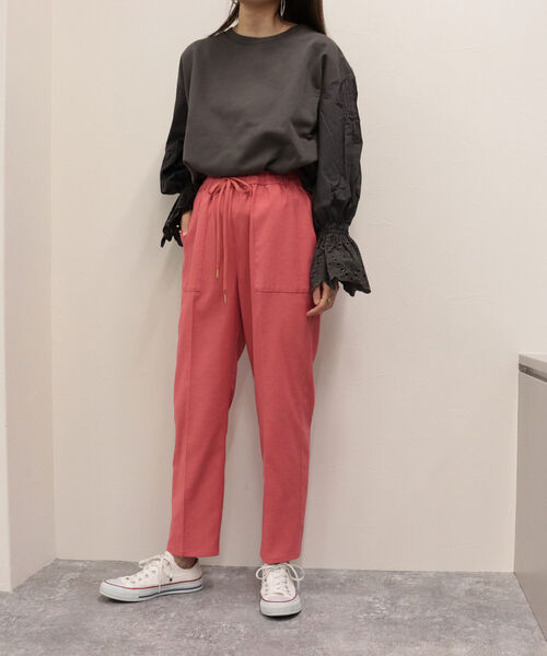 fredy emue(フレディエミュ)の「【WEB限定】レース袖ボリューム プルオーバーカットソー(Tシャツ/カットソー・レディース・ミント/チャコールグレー・38)」の14枚目の写真
