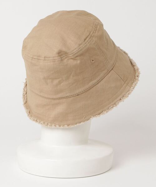 Flowering（フラワーリング）の「コットンフリンジハット（ハット・レディース・ベージュ/ネイビー/カーキ/サックスブルー・FREE）」の5枚目の写真