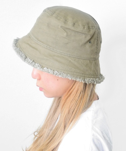 Flowering（フラワーリング）の「コットンフリンジハット（ハット・レディース・ベージュ/ネイビー/カーキ/サックスブルー・FREE）」の9枚目の写真