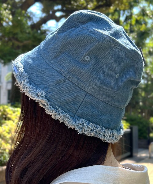 Flowering（フラワーリング）の「コットンフリンジハット（ハット・レディース・ベージュ/ネイビー/カーキ/サックスブルー・FREE）」の13枚目の写真