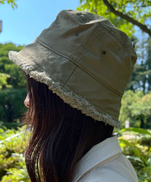 Flowering（フラワーリング）の「コットンフリンジハット（ハット・レディース・ベージュ/ネイビー/カーキ/サックスブルー・FREE）」の15枚目の写真