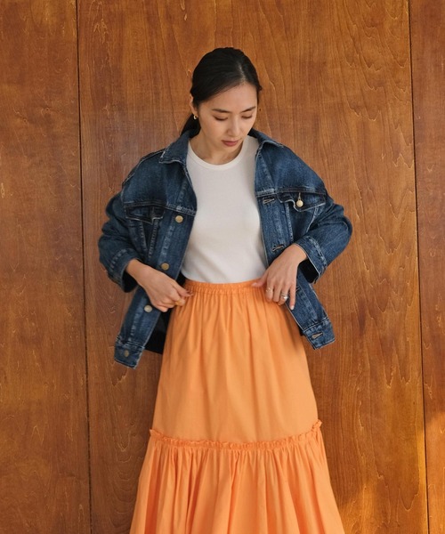 AKTE（アクテ）の「タックデニムジャケット（デニムジャケット・レディース・ブルー・1/2）」の19枚目の写真