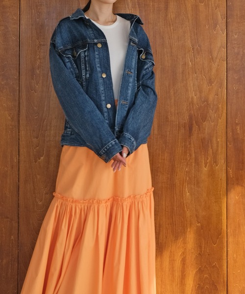 AKTE（アクテ）の「タックデニムジャケット（デニムジャケット・レディース・ブルー・1/2）」の21枚目の写真