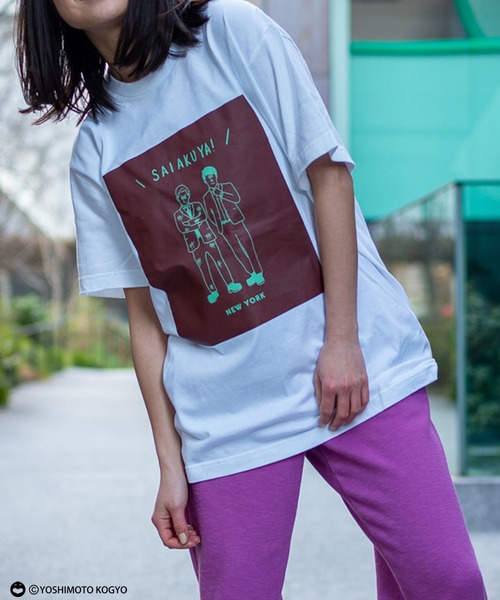 ACCOMMODE（アコモデ）の「ヨシモト　バイカラーTシャツ（Tシャツ/カットソー・レディース・その他1/その他2/その他3/その他4/その他5・FREE）」の3枚目の写真