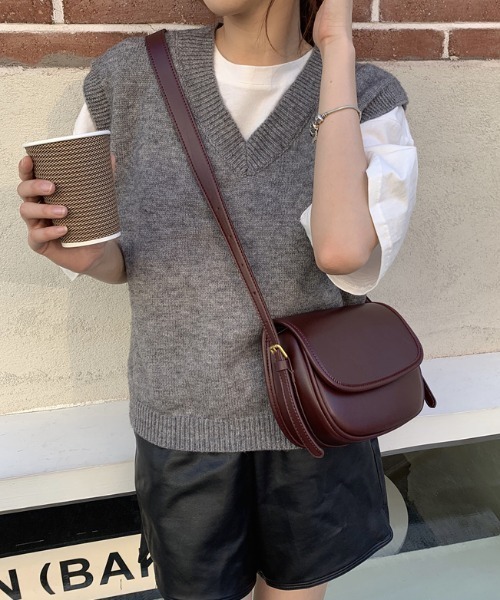 yuue' ( wear )（ユーイ）の「ショルダーバッグ（ショルダーバッグ・レディース・ブラック/ダークブラウン/ボルドー・FREE）」の5枚目の写真