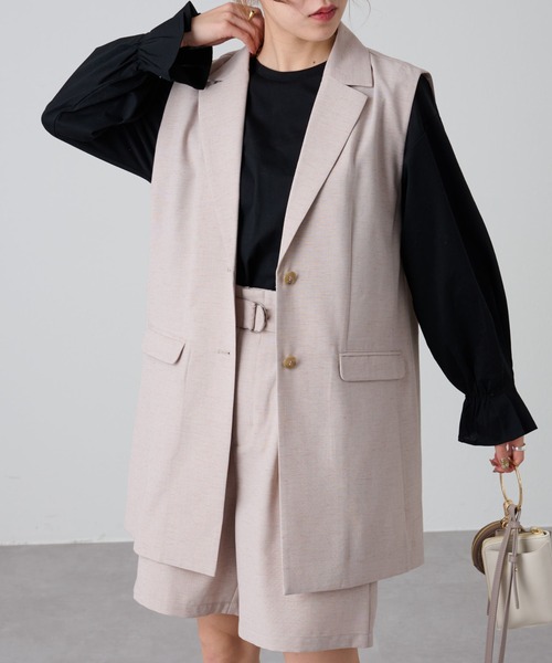 タグ付き新品　a+koloni コロニー おしゃれリネンコートサンドベージュ タグ付き新品 a+koloni コロニー おしゃれリネンコートサンドベージュ