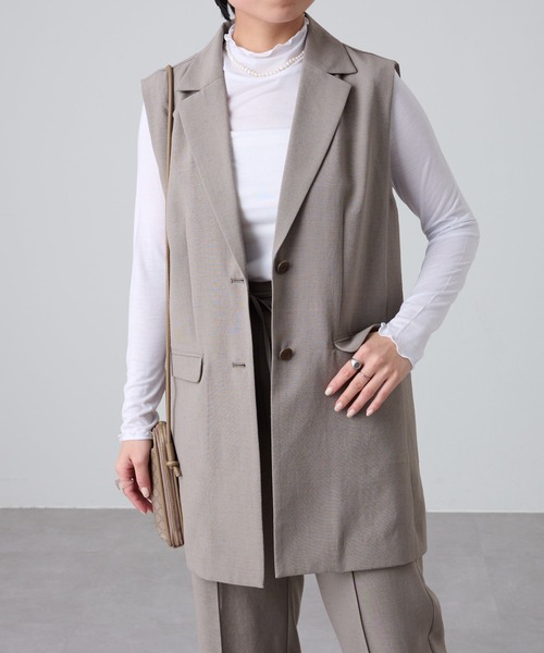 COLONY 2139(コロニートゥーワンスリーナイン)の「テックリネンジレ(その他アウター・レディース・ベージュ/モカ・FREE)」の1枚目の写真