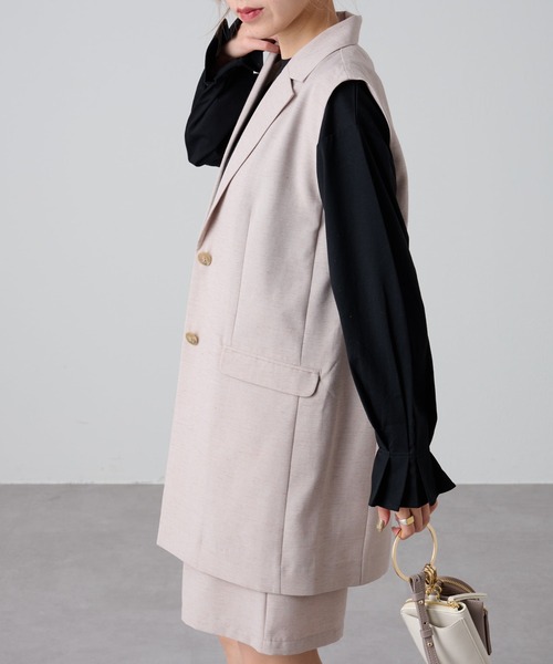 COLONY 2139(コロニートゥーワンスリーナイン)の「テックリネンジレ(その他アウター・レディース・ベージュ/モカ・FREE)」の4枚目の写真