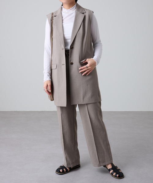 COLONY 2139(コロニートゥーワンスリーナイン)の「テックリネンジレ(その他アウター・レディース・ベージュ/モカ・FREE)」の16枚目の写真