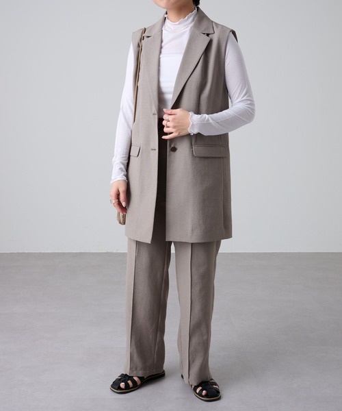 COLONY 2139(コロニートゥーワンスリーナイン)の「テックリネンジレ(その他アウター・レディース・ベージュ/モカ・FREE)」の17枚目の写真