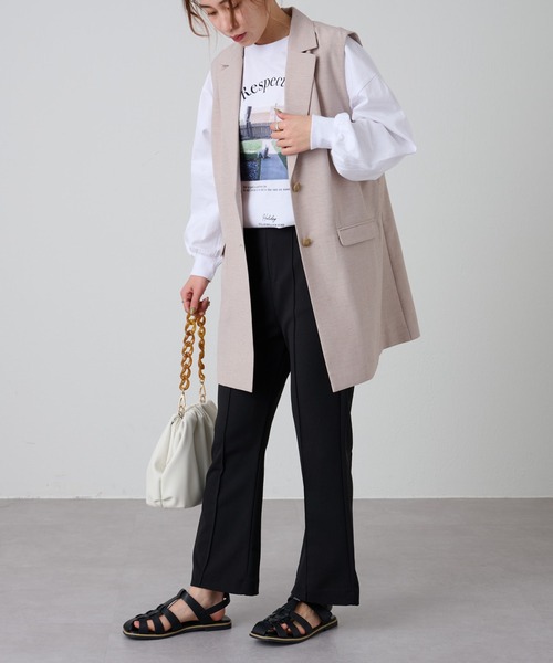 タグ付き新品 a+koloni コロニー おしゃれリネンコートサンドベージュ