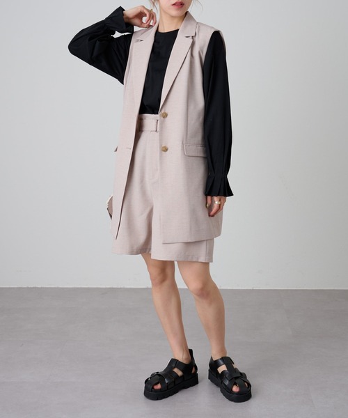 COLONY 2139(コロニートゥーワンスリーナイン)の「テックリネンジレ(その他アウター・レディース・ベージュ/モカ・FREE)」の6枚目の写真