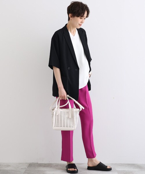 INDIVI(インディヴィ)の「◆【マルチWAY/ポーチ付き】カットメッシュバッグ(ハンドバッグ・レディース・ホワイト/ブラック/ブルー/ブラウン系・00)」の14枚目の写真