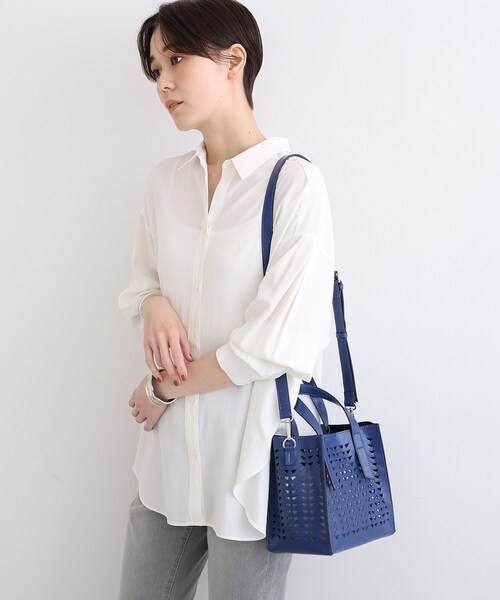 INDIVI(インディヴィ)の「◆【マルチWAY/ポーチ付き】カットメッシュバッグ(ハンドバッグ・レディース・ホワイト/ブラック/ブルー/ブラウン系・00)」の21枚目の写真