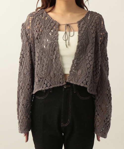 MACHATT クロシェ ニット カーディガン ゆうさま専用マチャット