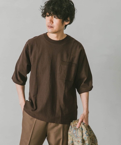 URBAN RESEARCH DOORS（アーバンリサーチドアーズ）の「ヘビーオンス ハーフスリーブTシャツ（Tシャツ/カットソー・メンズ・ホワイト/グリーン/グレー/ブルー/ブラウン・X-LARGE/MEDIUM/LARGE）」の4枚目の写真