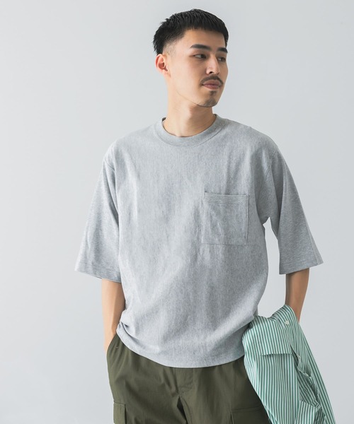 URBAN RESEARCH DOORS（アーバンリサーチドアーズ）の「ヘビーオンス ハーフスリーブTシャツ（Tシャツ/カットソー・メンズ・ホワイト/グリーン/グレー/ブルー/ブラウン・X-LARGE/MEDIUM/LARGE）」の3枚目の写真