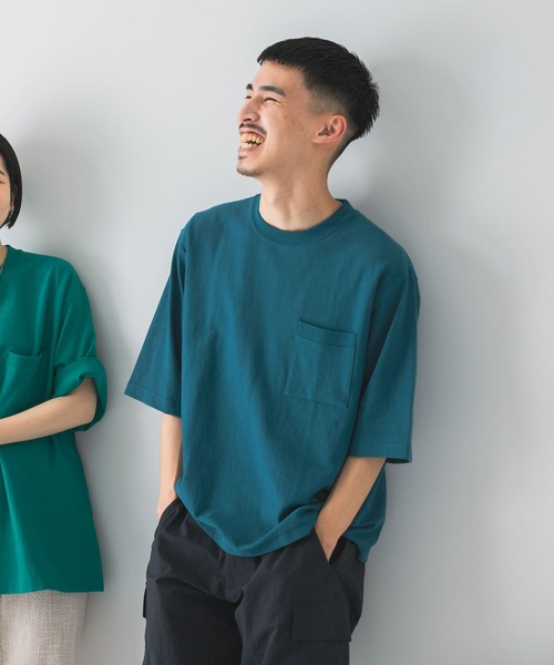 URBAN RESEARCH DOORS（アーバンリサーチドアーズ）の「ヘビーオンス ハーフスリーブTシャツ（Tシャツ/カットソー・メンズ・ホワイト/グリーン/グレー/ブルー/ブラウン・X-LARGE/MEDIUM/LARGE）」の5枚目の写真