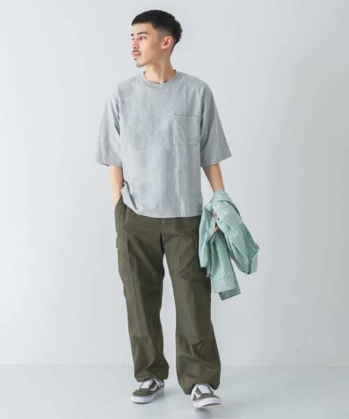 URBAN RESEARCH DOORS（アーバンリサーチドアーズ）の「ヘビーオンス ハーフスリーブTシャツ（Tシャツ/カットソー・メンズ・ホワイト/グリーン/グレー/ブルー/ブラウン・X-LARGE/MEDIUM/LARGE）」の8枚目の写真