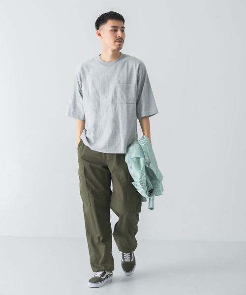 URBAN RESEARCH DOORS（アーバンリサーチドアーズ）の「ヘビーオンス ハーフスリーブTシャツ（Tシャツ/カットソー・メンズ・ホワイト/グリーン/グレー/ブルー/ブラウン・X-LARGE/MEDIUM/LARGE）」の9枚目の写真