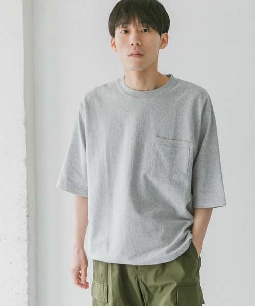 URBAN RESEARCH DOORS（アーバンリサーチドアーズ）の「ヘビーオンス ハーフスリーブTシャツ（Tシャツ/カットソー・メンズ・ホワイト/グリーン/グレー/ブルー/ブラウン・X-LARGE/MEDIUM/LARGE）」の14枚目の写真