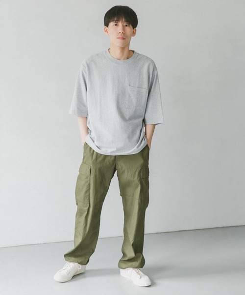 URBAN RESEARCH DOORS（アーバンリサーチドアーズ）の「ヘビーオンス ハーフスリーブTシャツ（Tシャツ/カットソー・メンズ・ホワイト/グリーン/グレー/ブルー/ブラウン・X-LARGE/MEDIUM/LARGE）」の16枚目の写真