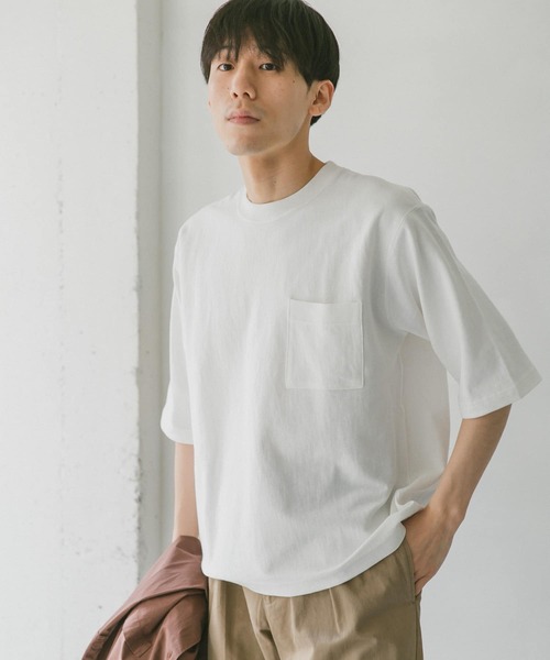 URBAN RESEARCH DOORS（アーバンリサーチドアーズ）の「ヘビーオンス ハーフスリーブTシャツ（Tシャツ/カットソー・メンズ・ホワイト/グリーン/グレー/ブルー/ブラウン・X-LARGE/MEDIUM/LARGE）」の22枚目の写真