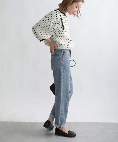 PICCIN（ピッチン）の「ドット楊柳プリントブラウス（シャツ/ブラウス・レディース・ブラック/オフホワイト・M/L）」の17枚目の写真