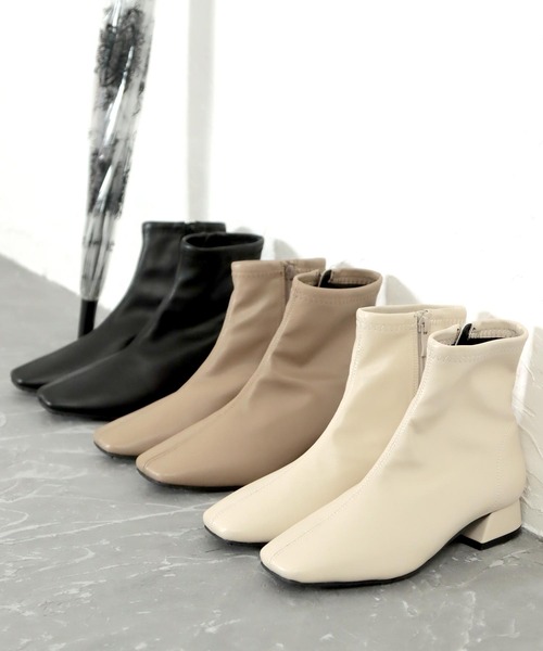 SOROTTO（ソロット）の「【晴雨兼用】レインブーツ 生活防水ソフトフェイクレザー（レインシューズ・レディース・ブラック/アイボリー/グレイッシュベージュ・LL/3L/S/M/L）」の19枚目の写真