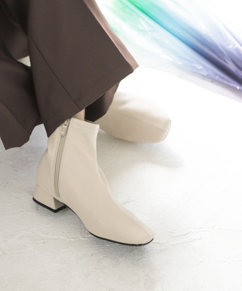 SOROTTO（ソロット）の「【晴雨兼用】レインブーツ 生活防水ソフトフェイクレザー（レインシューズ・レディース・ブラック/アイボリー/グレイッシュベージュ・LL/3L/S/M/L）」の15枚目の写真