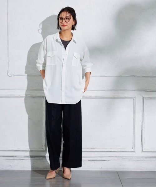 RASW(ラス)の「RASW リネン混ボックスパンツ(その他パンツ・レディース・ネイビー/ミント/キナリ・M/L/PM)」の10枚目の写真