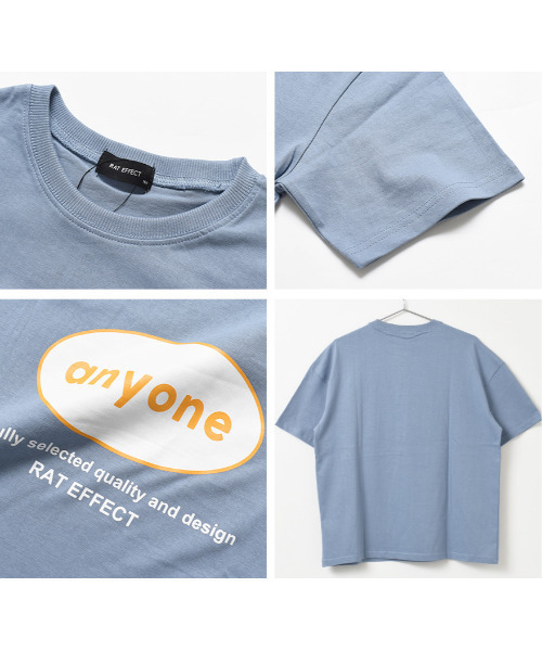 RAT EFFECT（ラットエフェクト）の「anyoneサークルロゴプリントTシャツ（Tシャツ/カットソー・キッズ・オフホワイト/チャコールグレー/ブラック/ライトグレー/ライトブルー・120/130/140/150/160）」の16枚目の写真