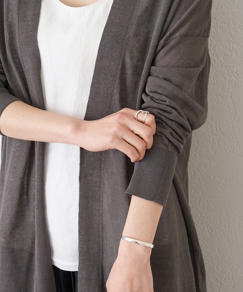 BEARDSLEY(ビアズリー)の「麻混シンプルカーディガン(カーディガン/ボレロ・レディース・チャコールグレー/ベージュ・FREE)」の19枚目の写真