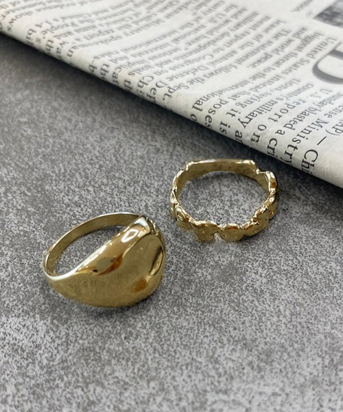 apres jour mignon(アプレジュールミニョン)の「【apres jour mignon×ARIAZ】変形リングセット(リング・レディース・ゴールド/シルバー・ONESIZE)」の2枚目の写真