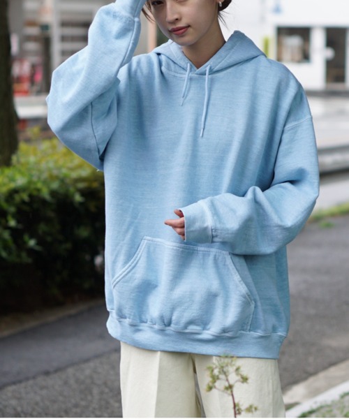 TOWNCRAFT(タウンクラフト)の「TOWNCRAFT / タウンクラフト PIGMENT PULL HOODIE ヴィンテージ加工 プルオーバー パーカー フーディ(パーカー・メンズ・ブルーグレー/パープル/ネイビー/スモークピンク/グリーン/ブラック/ベージュ・X-LARGE/LARGE/XX-LARGE/MEDIUM)」の8枚目の写真