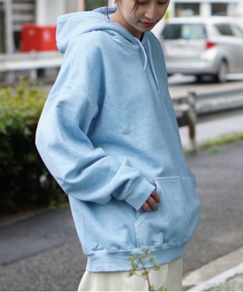 TOWNCRAFT(タウンクラフト)の「TOWNCRAFT / タウンクラフト PIGMENT PULL HOODIE ヴィンテージ加工 プルオーバー パーカー フーディ(パーカー・メンズ・ブルーグレー/パープル/ネイビー/スモークピンク/グリーン/ブラック/ベージュ・X-LARGE/LARGE/XX-LARGE/MEDIUM)」の9枚目の写真